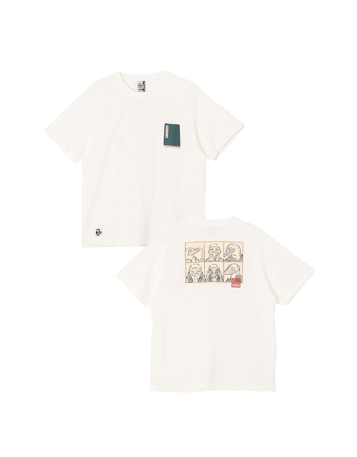CHUMS × 葛飾北斎_漫画Pocket T-Shirt