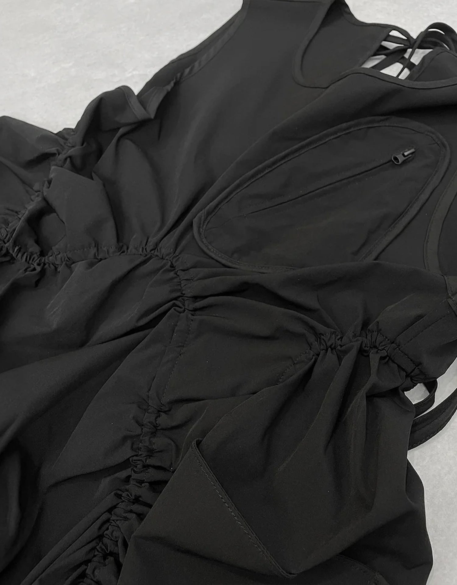 Ip-Axis Industrial Functional Irregular Three Dimensional Rope Cut Skirt IPA-PC76