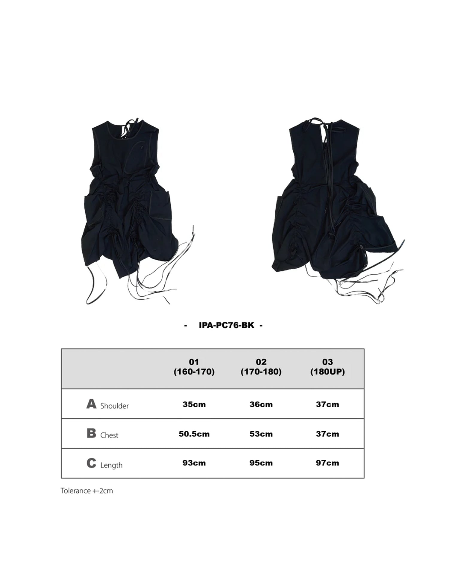 Ip-Axis Industrial Functional Irregular Three Dimensional Rope Cut Skirt IPA-PC76