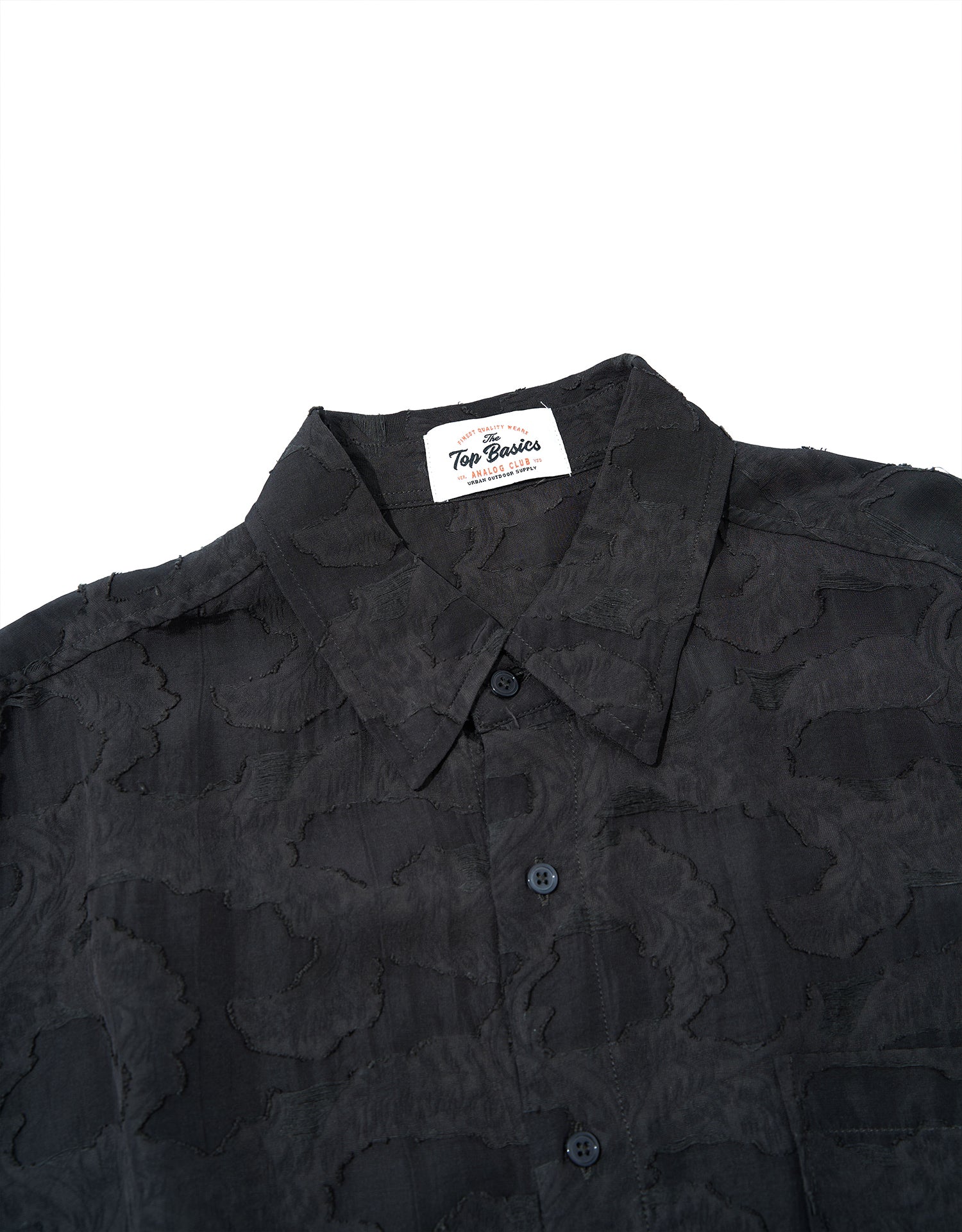 TopBasics Distressed Jacquard Shirt