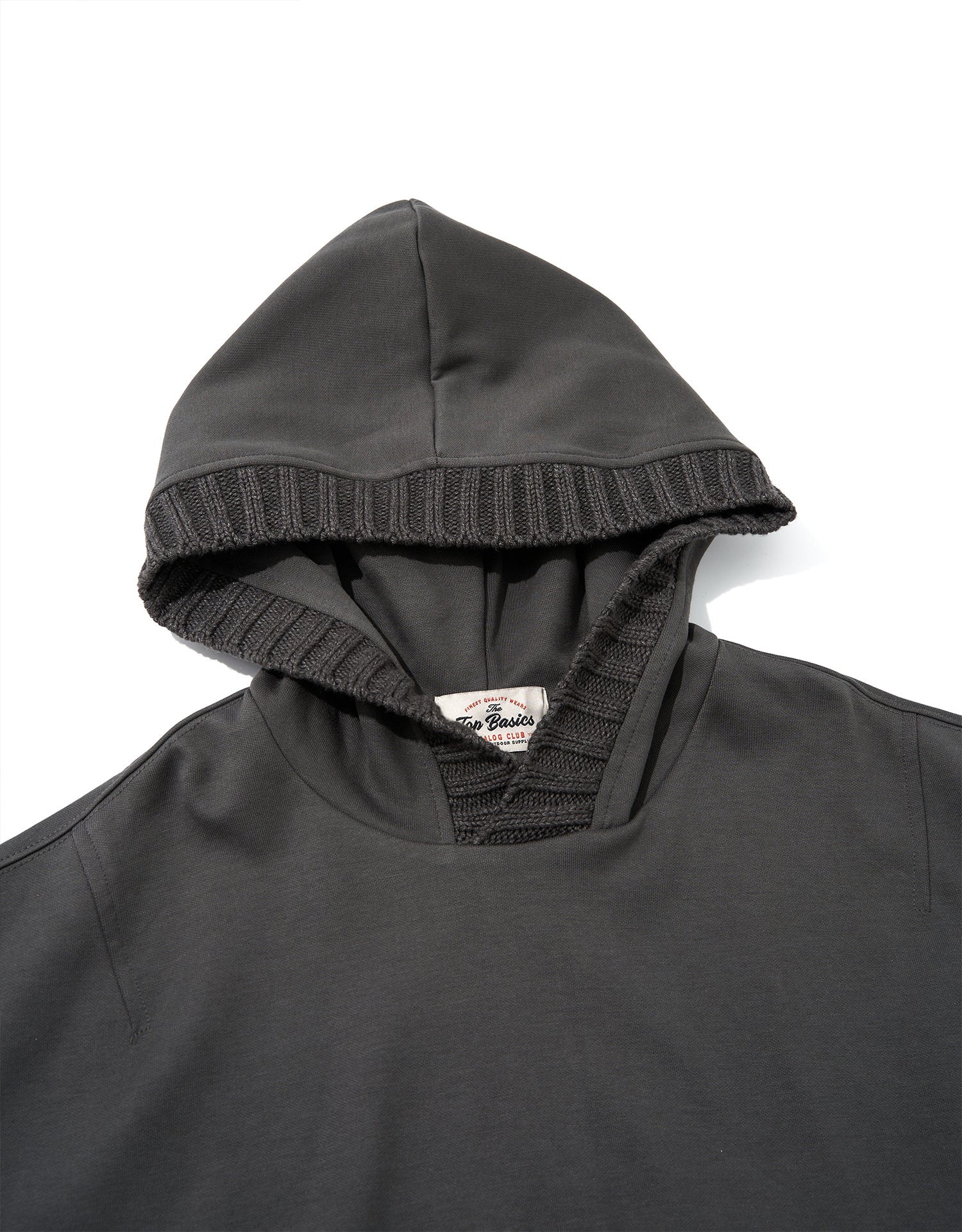 TopBasics Rib Knit Openings Hoodie