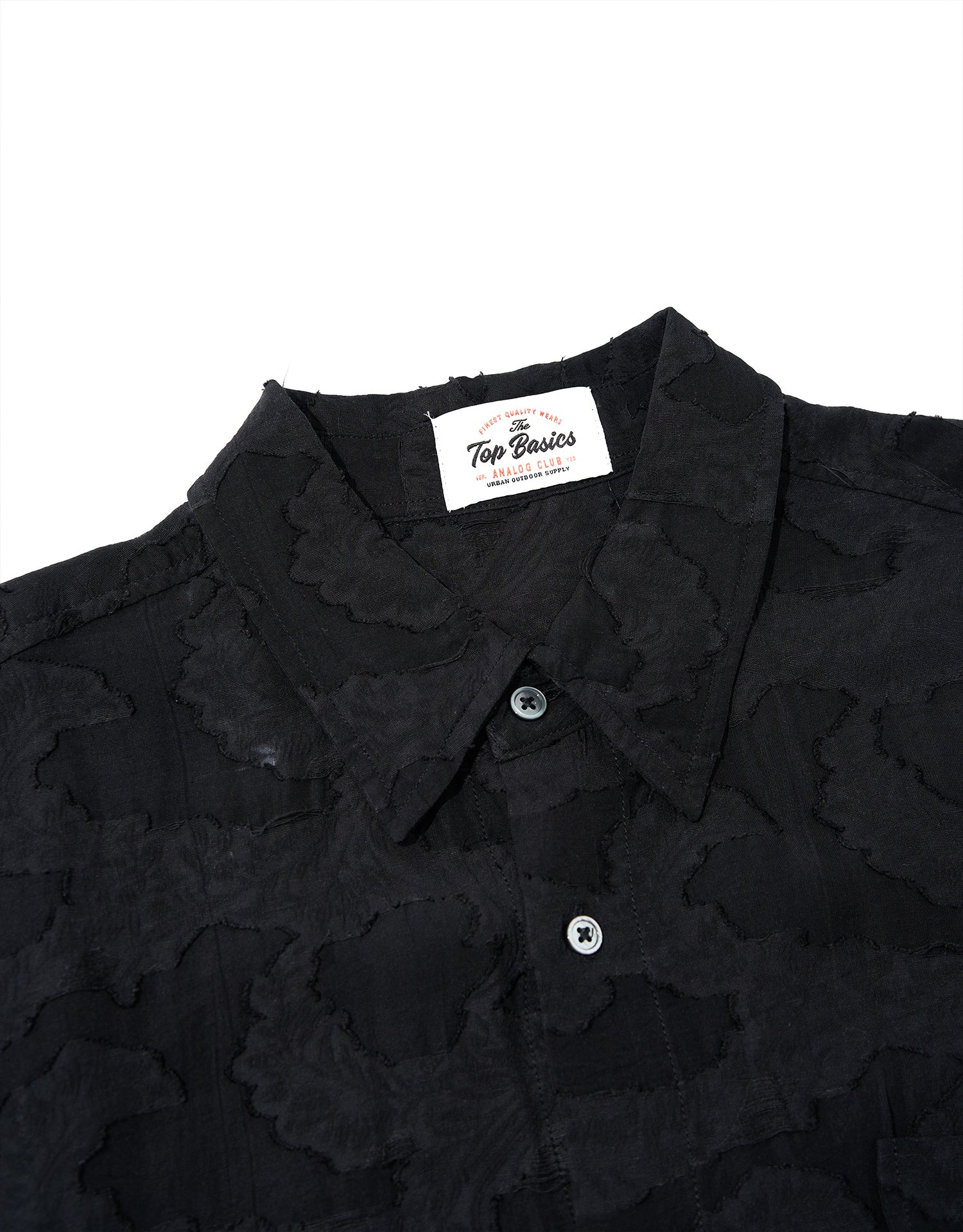 TopBasics Distressed Jacquard Shirt