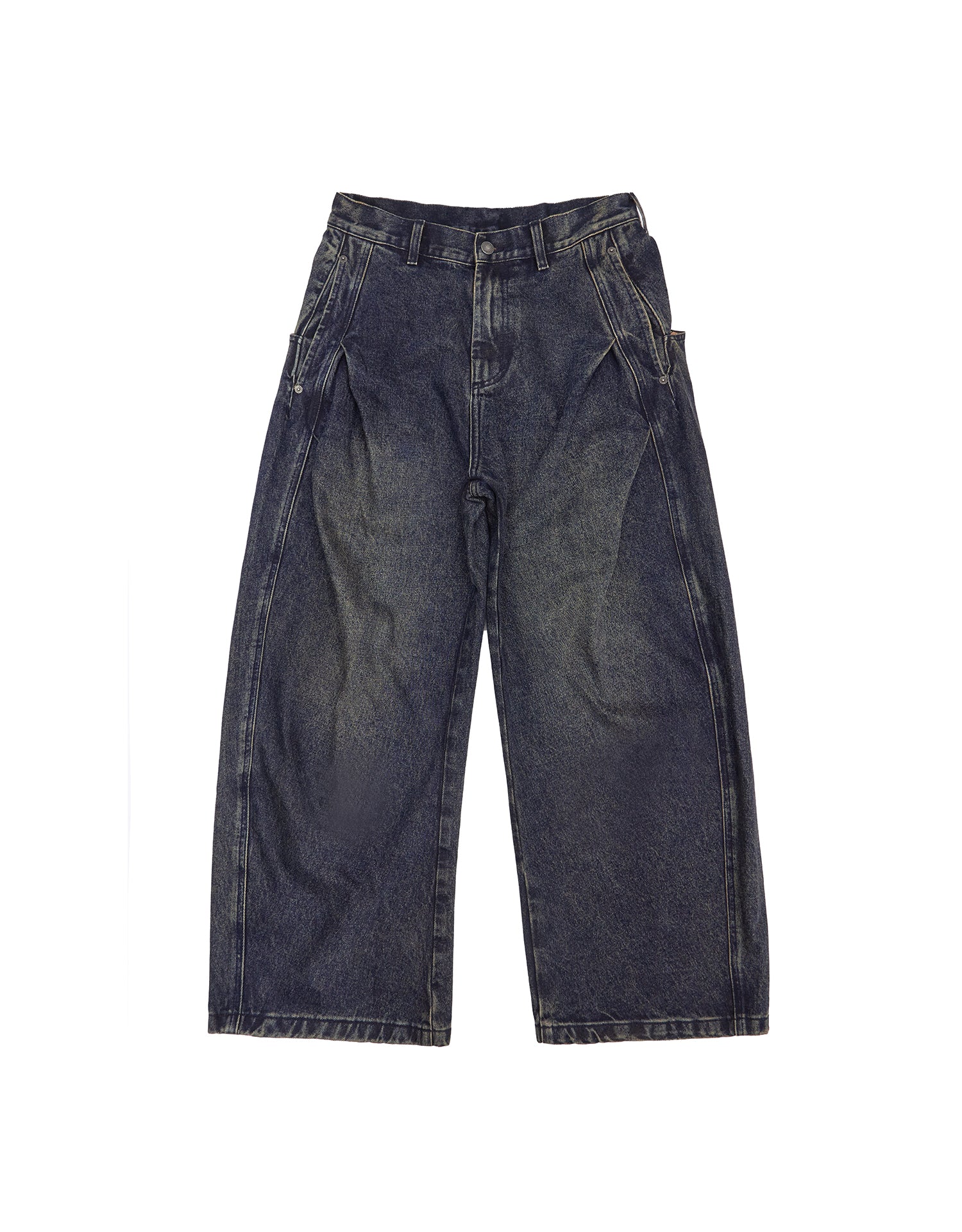 TopBasics Work Washed Barrel Leg Denim Pants