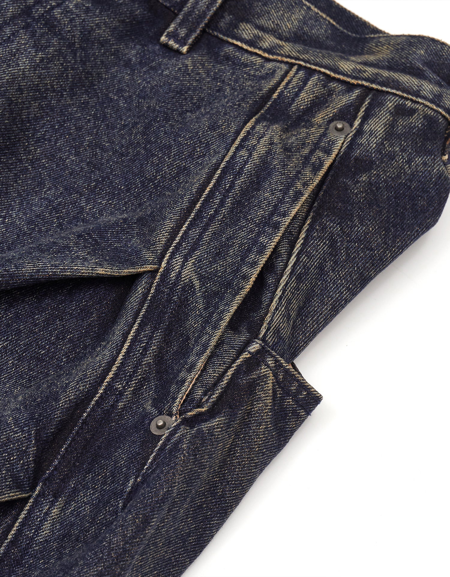 TopBasics Work Washed Barrel Leg Denim Pants
