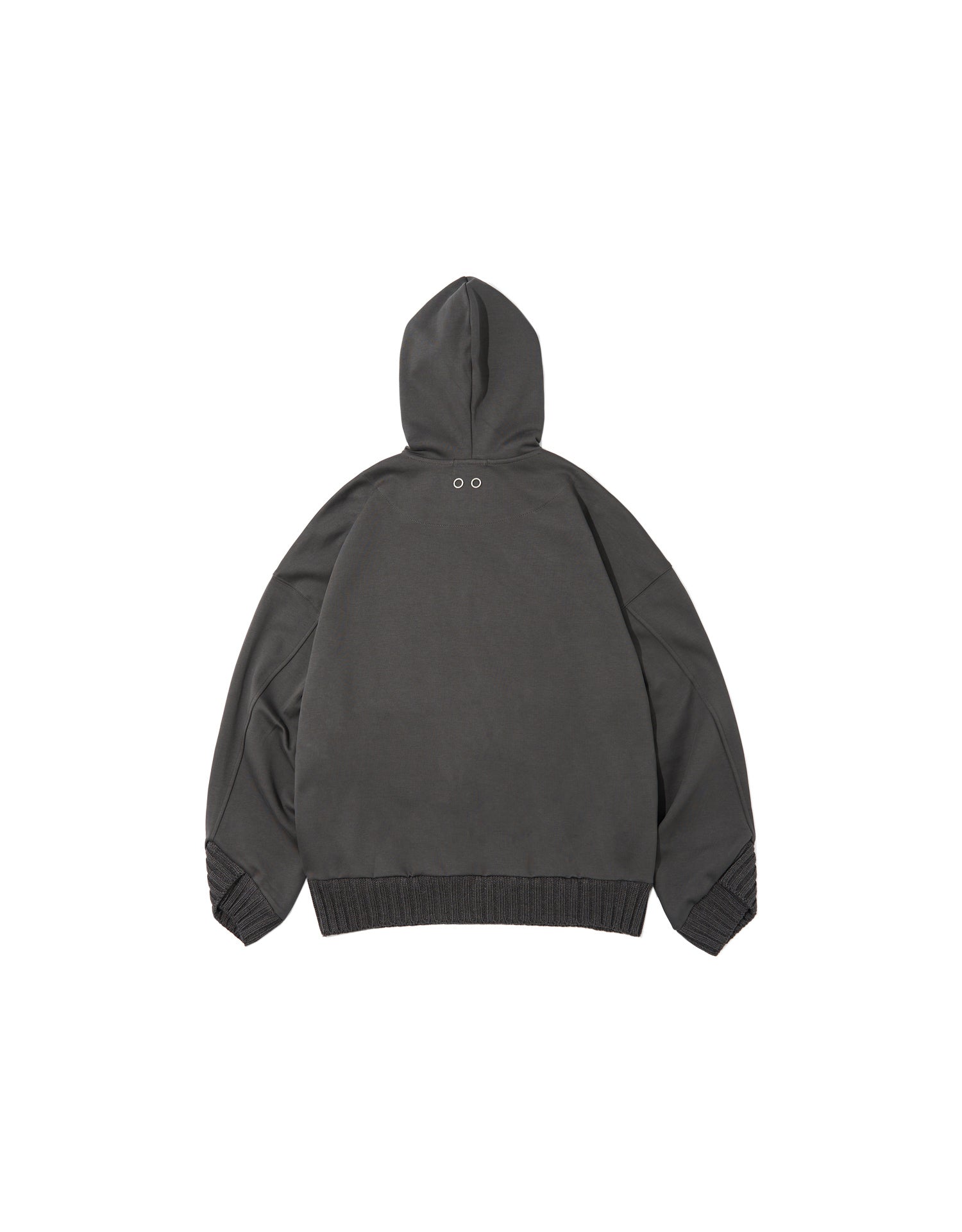 TopBasics Rib Knit Openings Hoodie