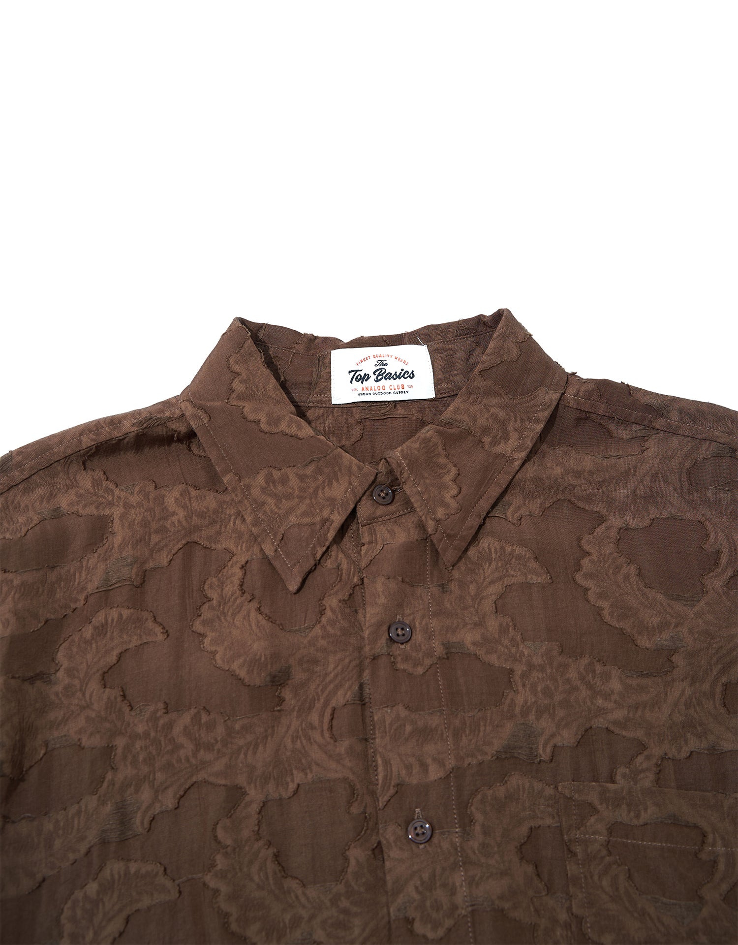 TopBasics Distressed Jacquard Shirt