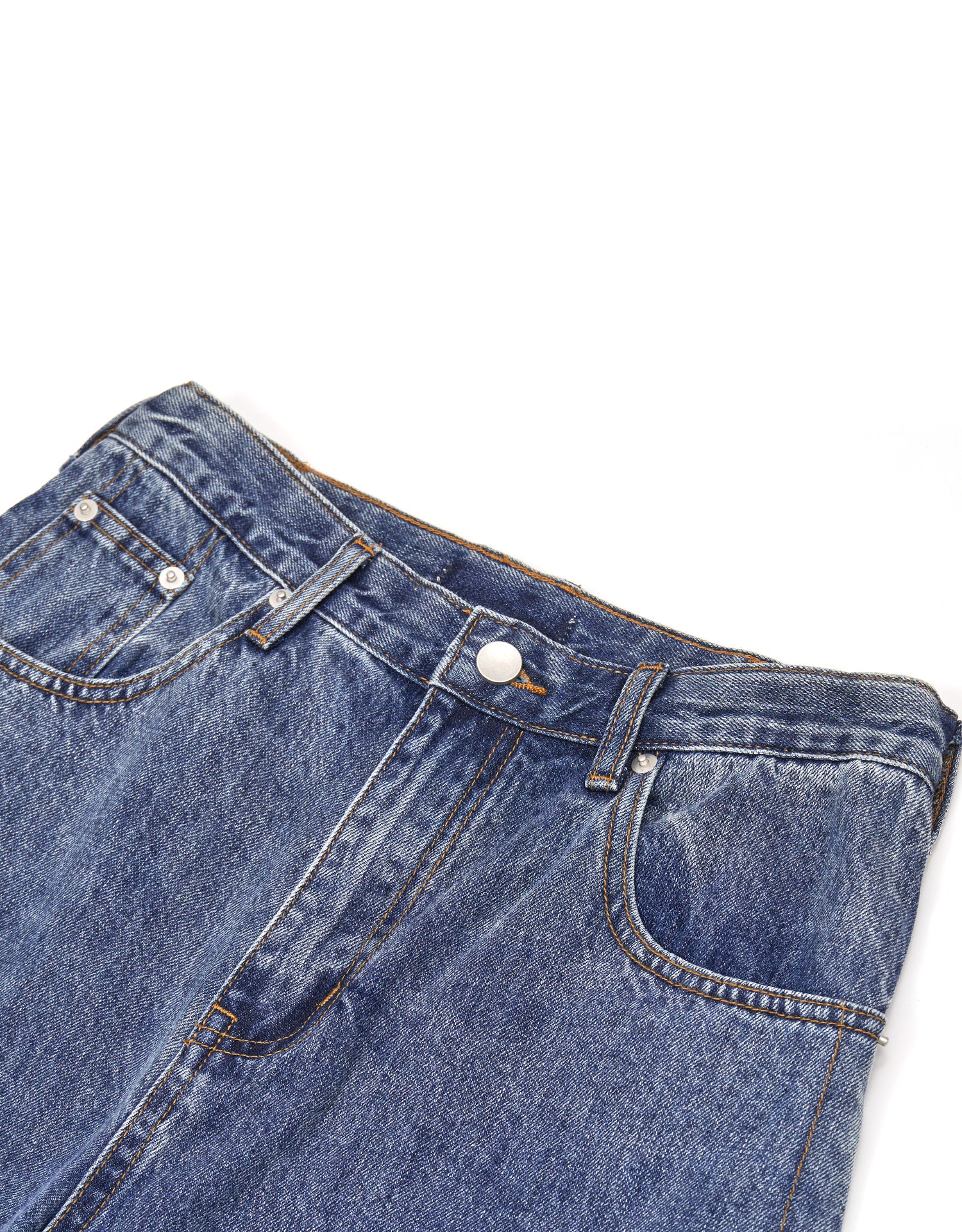 TopBasics Five Pockets Barrel Leg Denim Pants