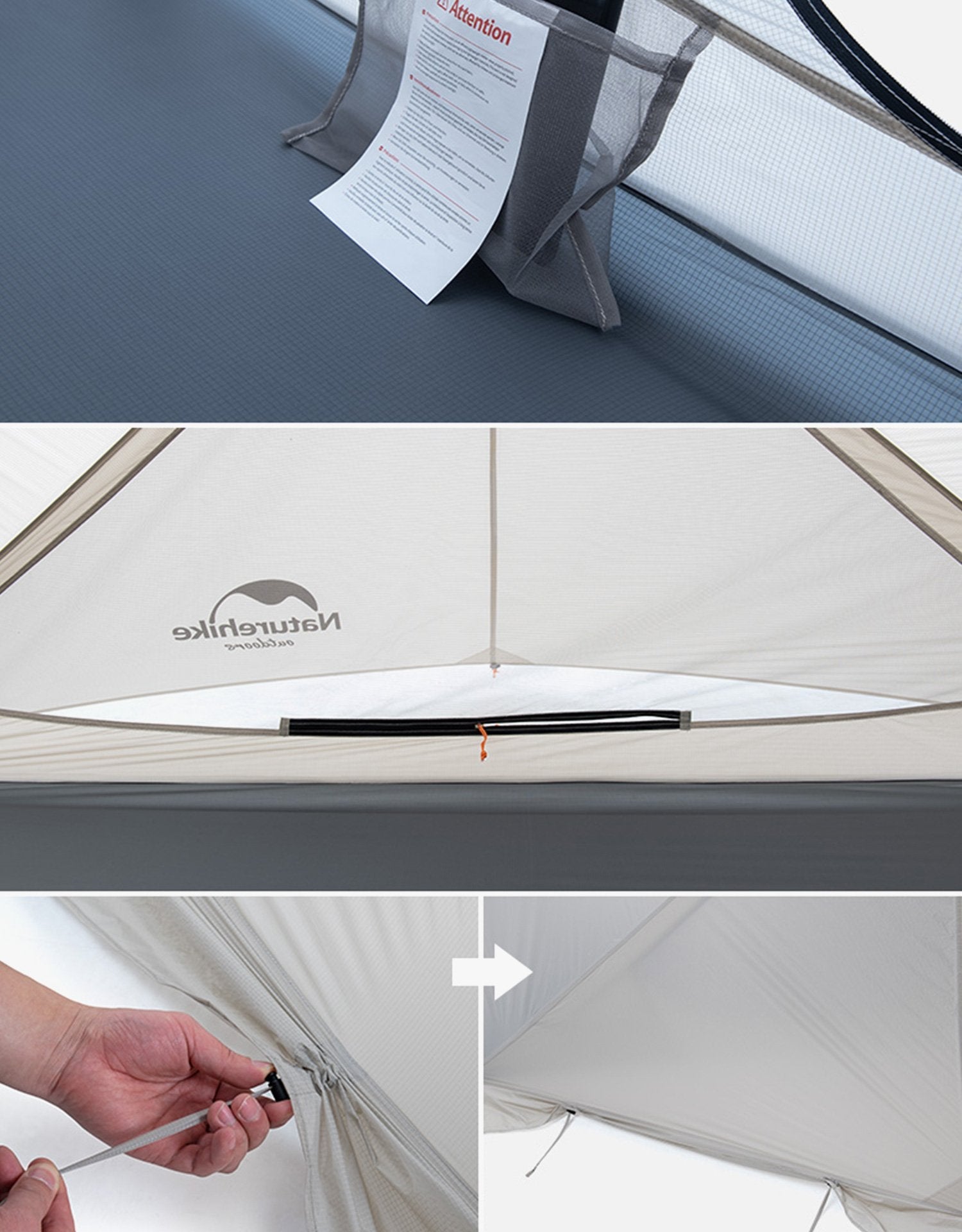 Naturehike VIK 15D Nylon Ultralight Outer Poles Tent NH19ZP003-1