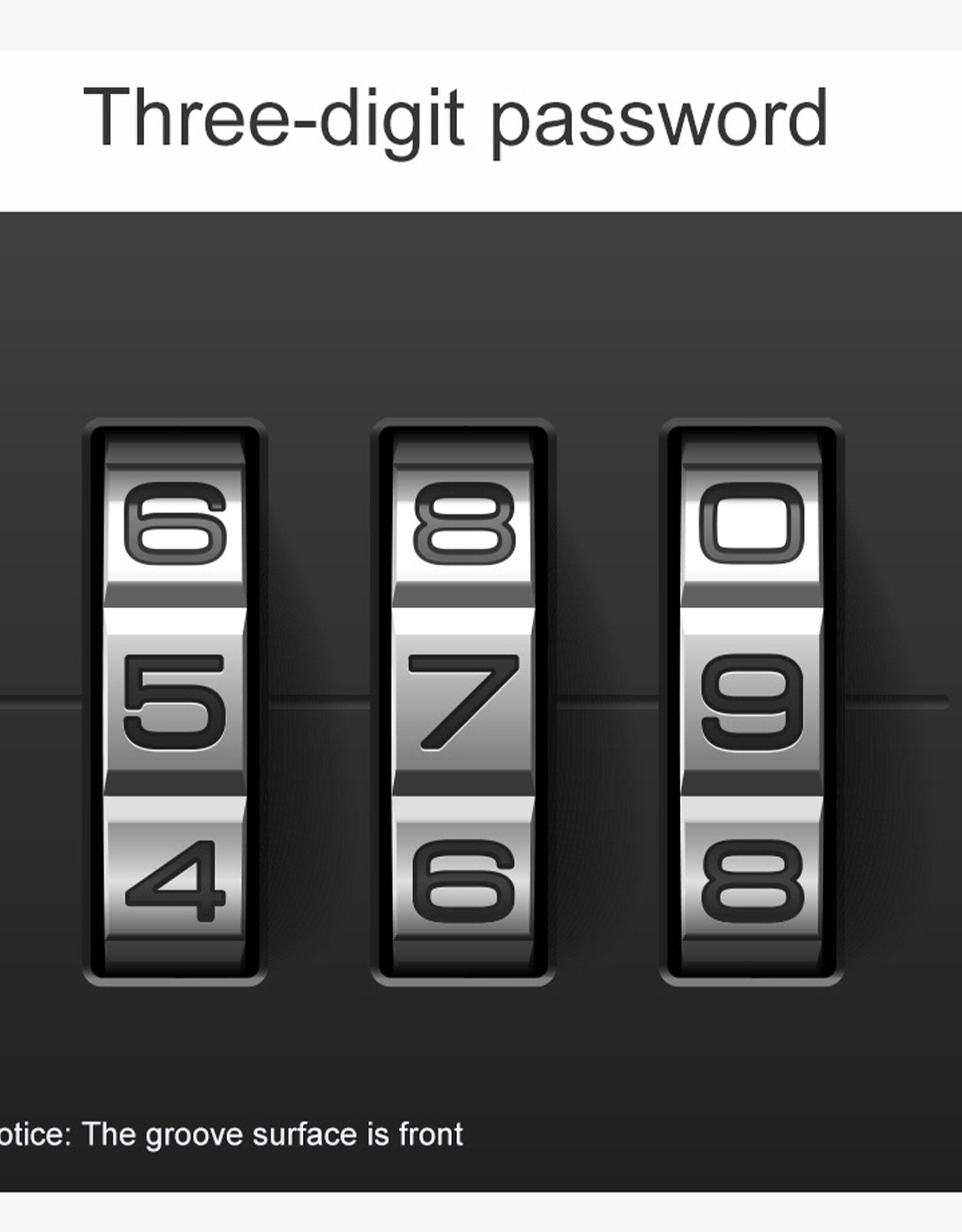 Naturehike Type D Three-digit Zinc Alloy Password Lock S-9D NH20GS001